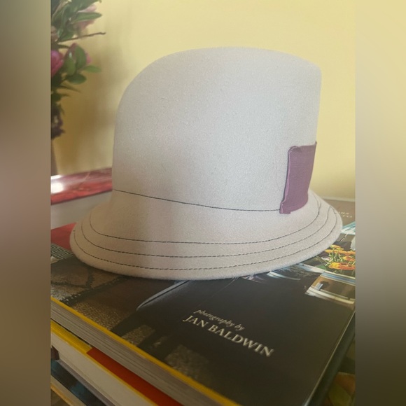 Albertus Swanepoel Hat 100% Wool Dusty Pink Purple Ribbon One Size - Picture 5 of 11